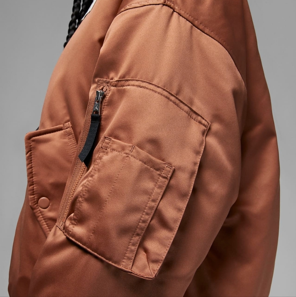 New NIKE $250 AIR JORDAN FLIGHT RENEGADE WOMEN'S SATIN BOMBER JACKET 3X NWT - Picture 4 of 9